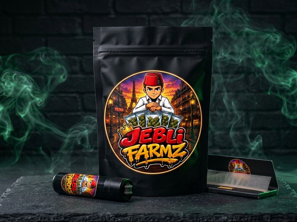 Pack Zen : une pochette JEBLI FARMZ avec briquet et feuilles à rouler